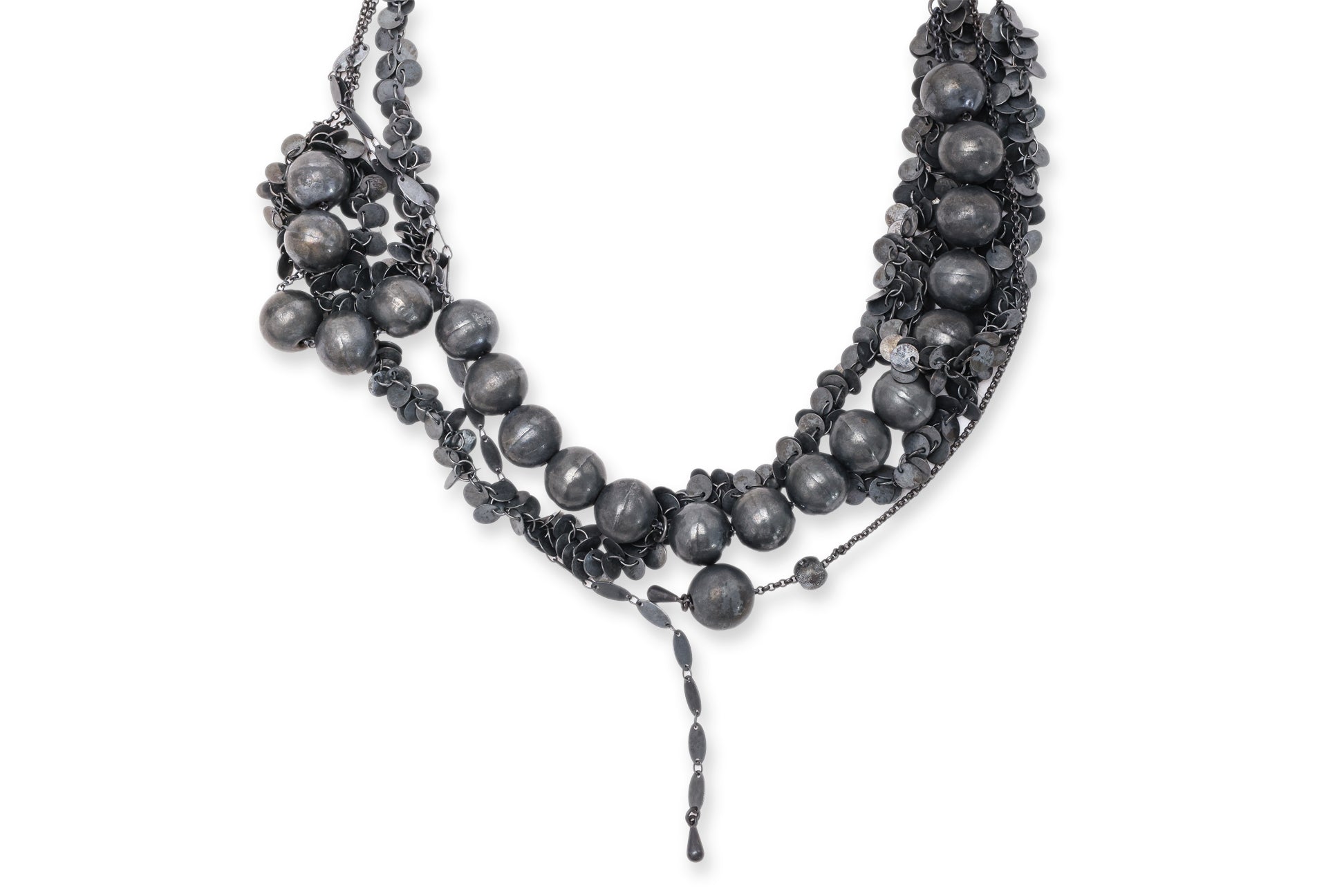 PEACHOO + KREJBERG - A GUNMETAL STATEMENT NECKLACE