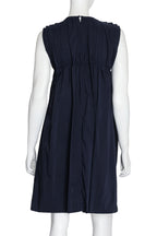 J.W. ANDERSON - A SLEEVELESS GATHERED NAVY DRESS