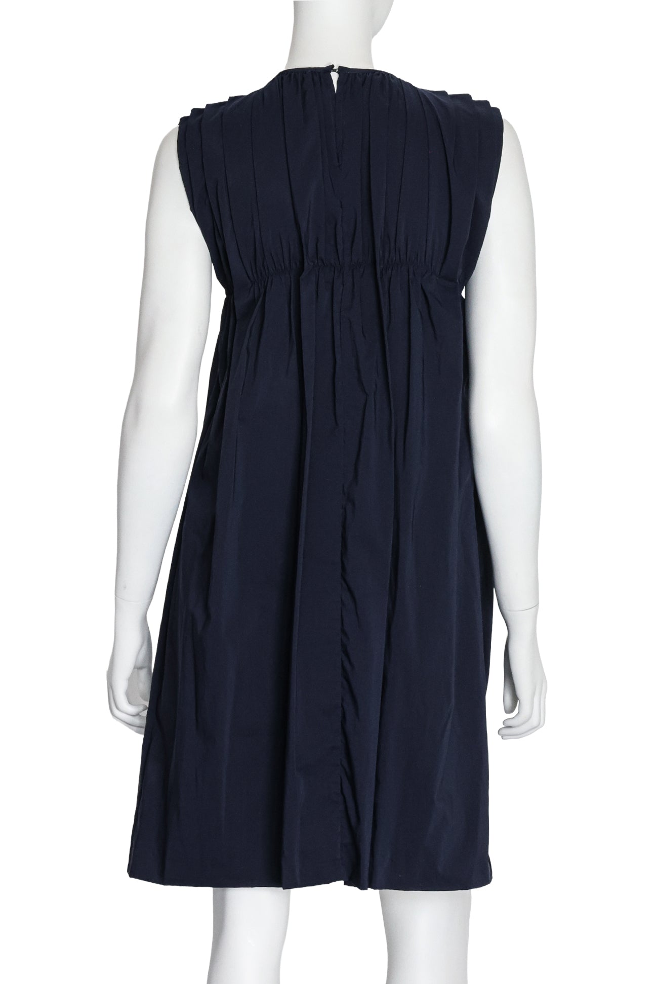 J.W. ANDERSON - A SLEEVELESS GATHERED NAVY DRESS