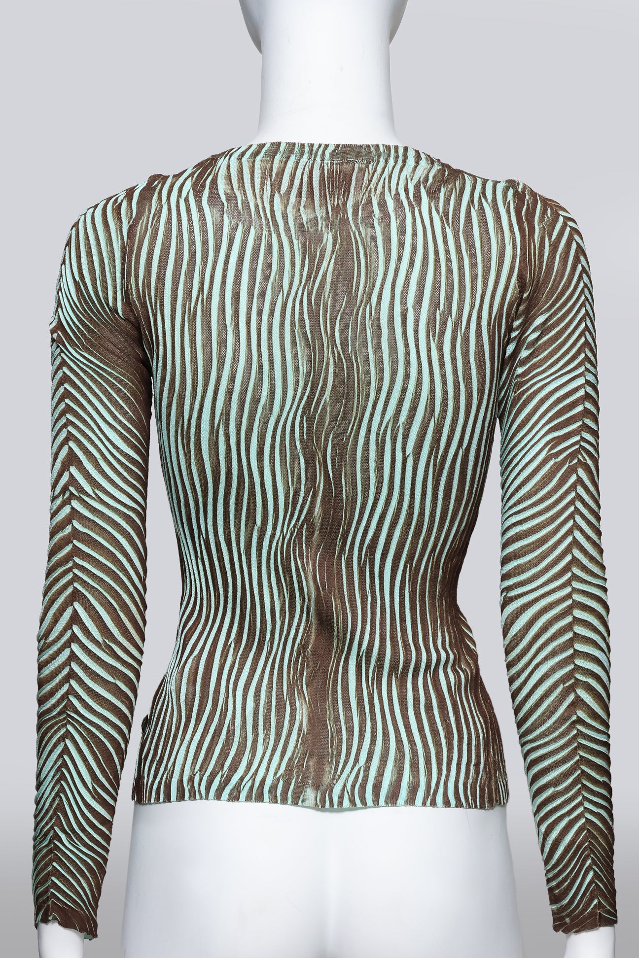 JUST CAVALLI - A MINT STRIPED CARDIGAN