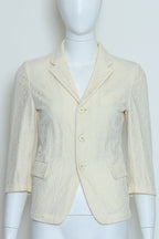 COMME DES GARÇONS - A CREAM LACE TEXTURED BLAZER