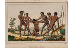 SIX HAND-COLOURED ETHNOGRAPHIC ENGRAVINGS OF INDIGENOUS AUSTRALIANS, M. G. L. DOMENY DE RIENZY, 1836