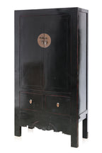 A CHINESE BLACK LACQUER WEDDING CABINET