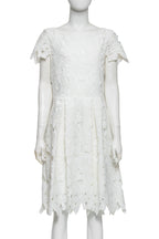 BLUGIRL - A WHITE FLORAL LACE DRESS