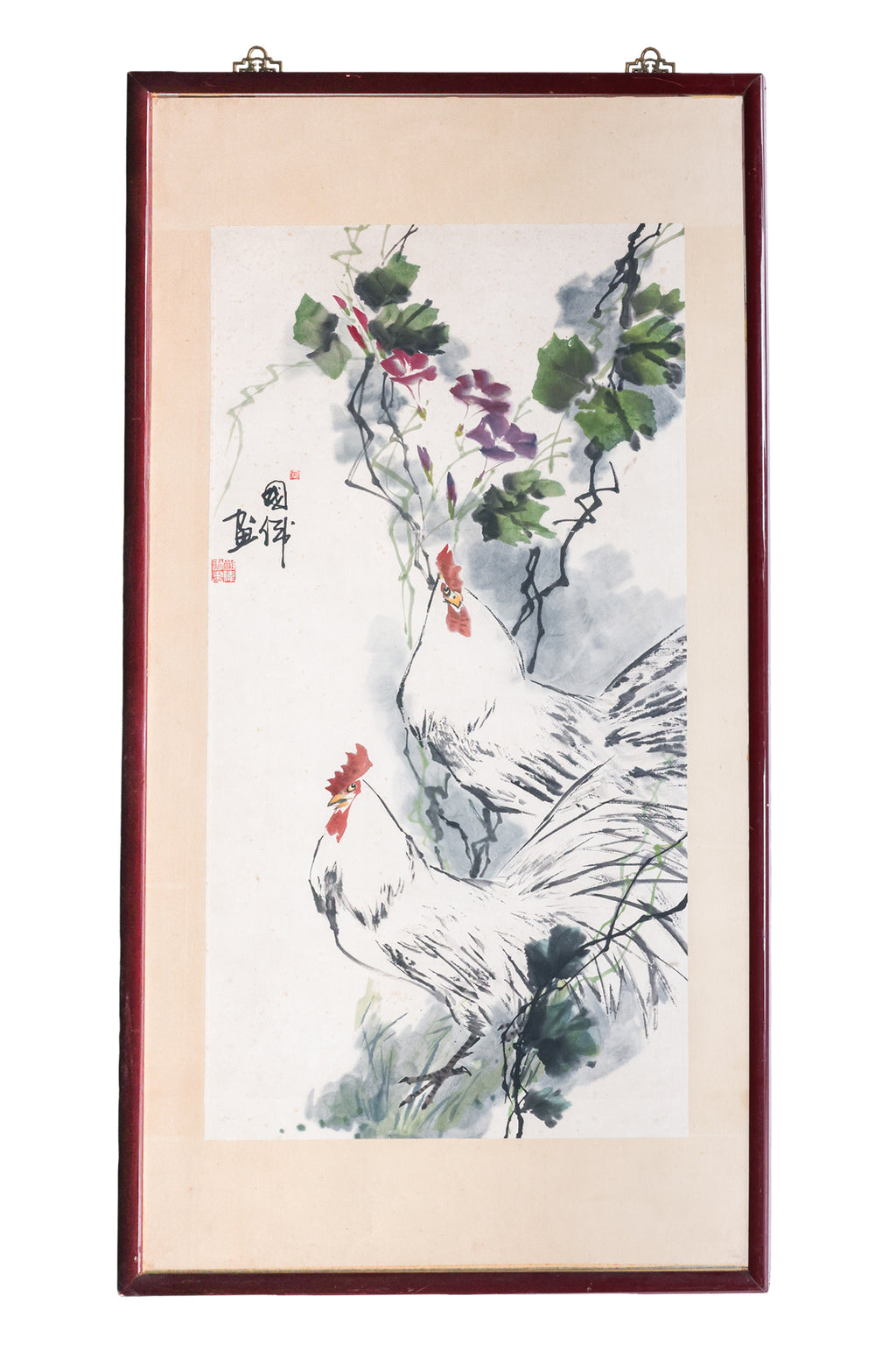 GU GUO WEI (CHINESE, 20TH CENTURY) - ROOSTERS