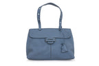 MYRIAM SCHAEFER – A GREY LEATHER ‘LORD’ SHOULDER BAG