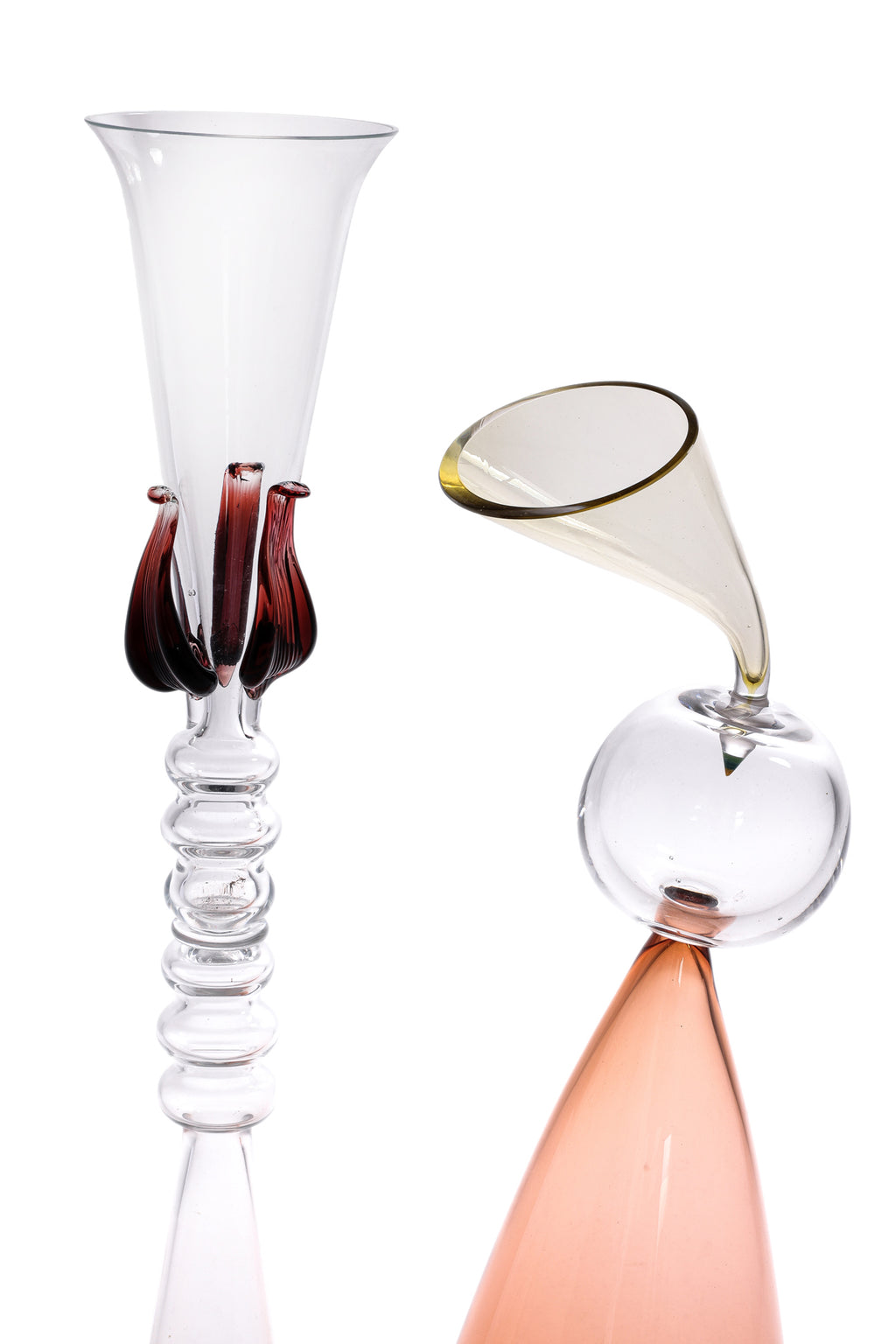 TWO PIECES OF POST-MODERN ART GLASS