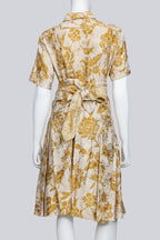 DRIES VAN NOTEN - A YELLOW FLORAL PRINT ENSEMBLE