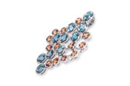A BLUE ZIRCON AND ORANGE SAPPHIRE PENDANT