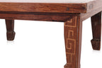 A MARQUETRY INLAID ROSEWOOD KANG TABLE