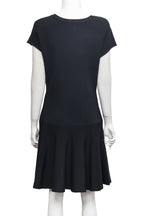DIANE VON FURSTENBERG - A BLACK 'RENEE EMBELLISHED' DRESS