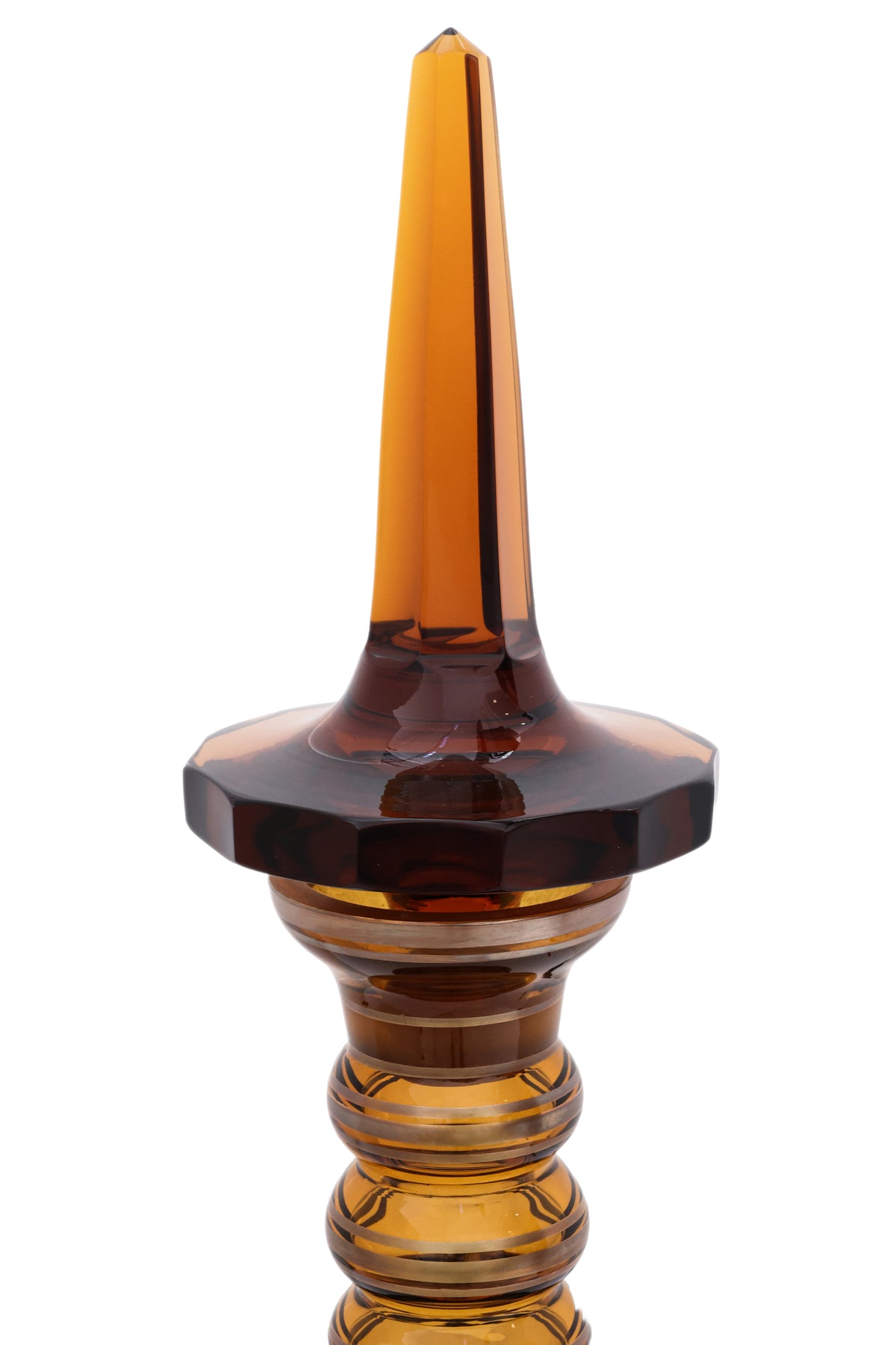 A VERY LARGE BOHEMIAN GLASS DECANTER