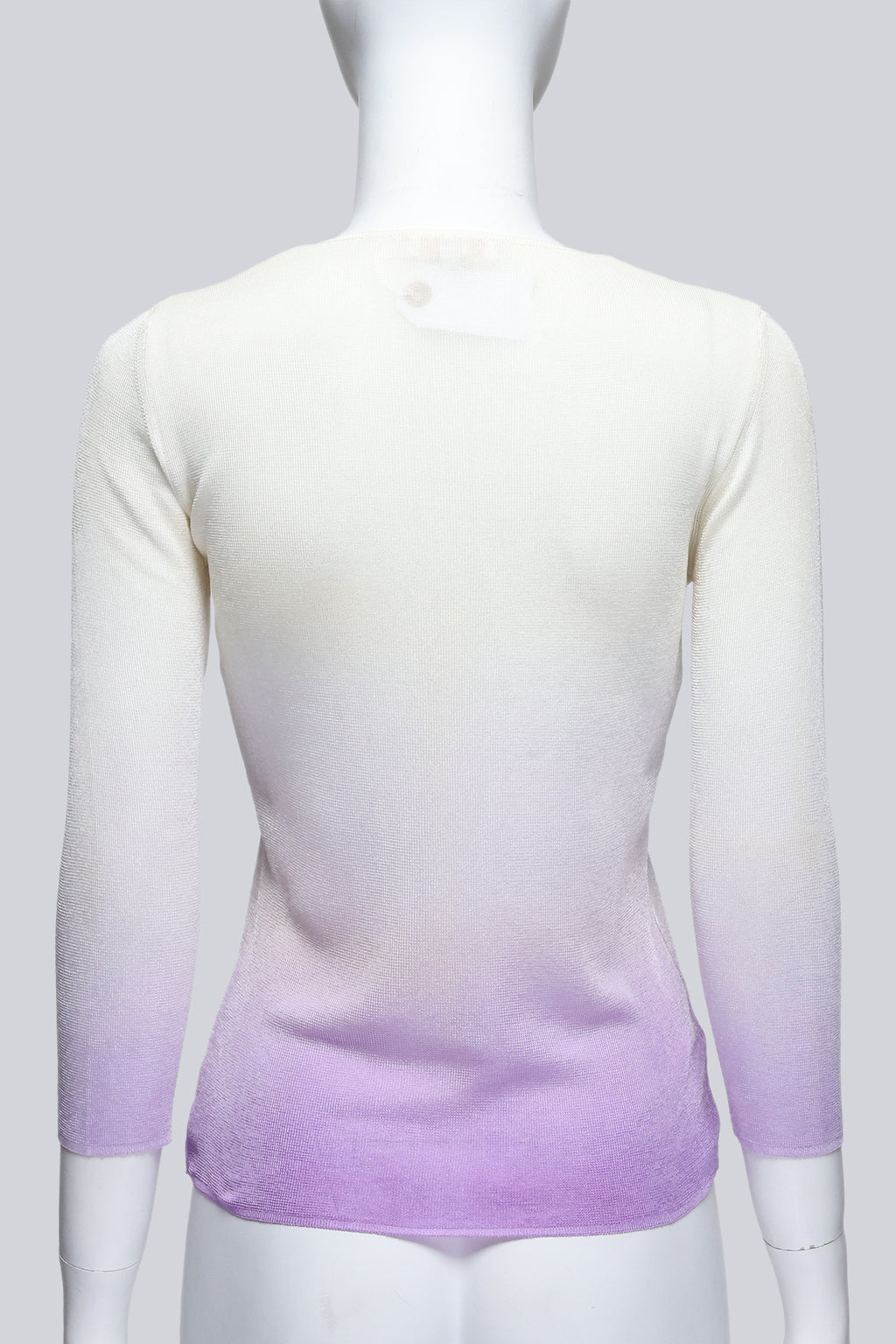ROBERTO CAVALLI - A GRADIENT WHITE AND PURPLE CARDIGAN