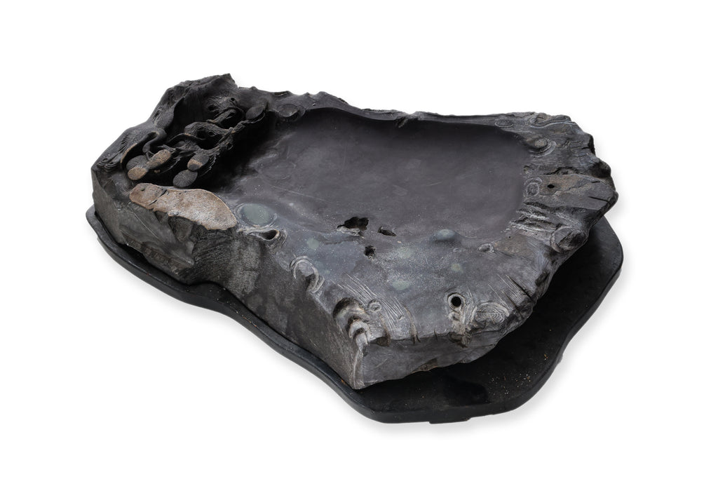 A LARGE CARVED DUAN INKSTONE