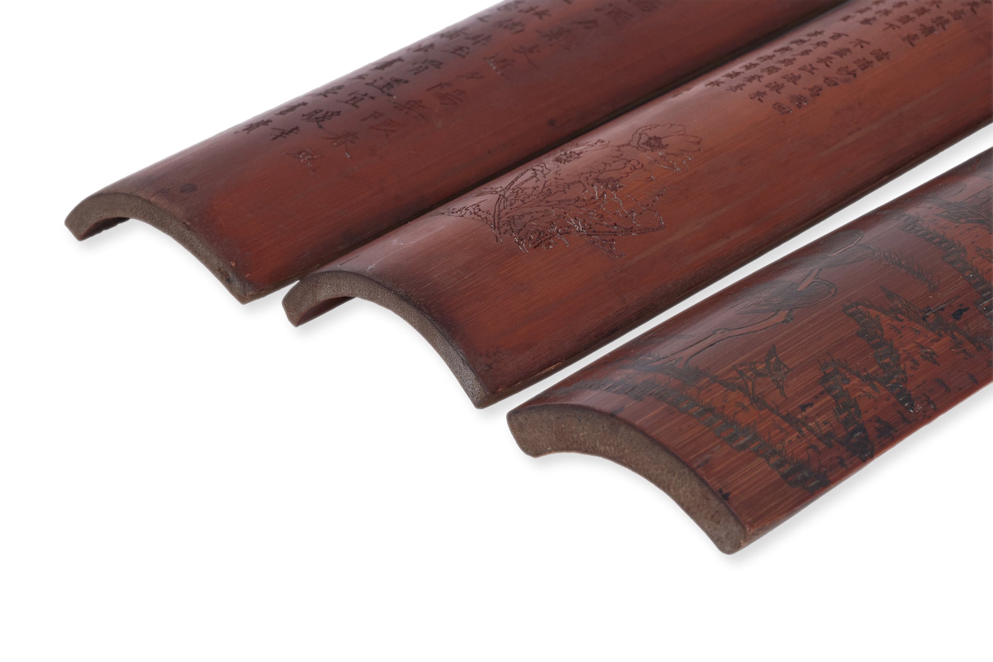 THREE BAMBOO WRIST RESTS
