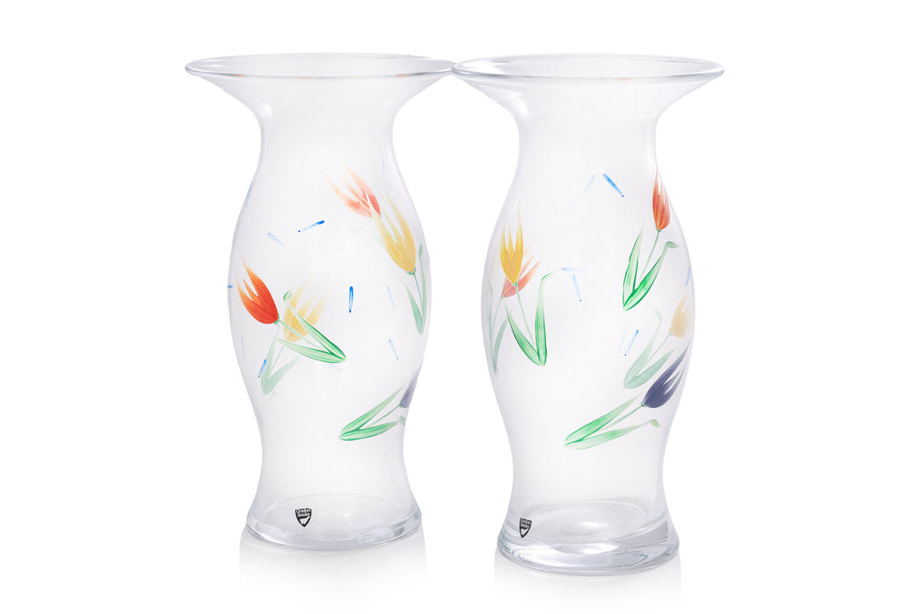 A GROUP OF THREE LARGE ART GLASS PIECES