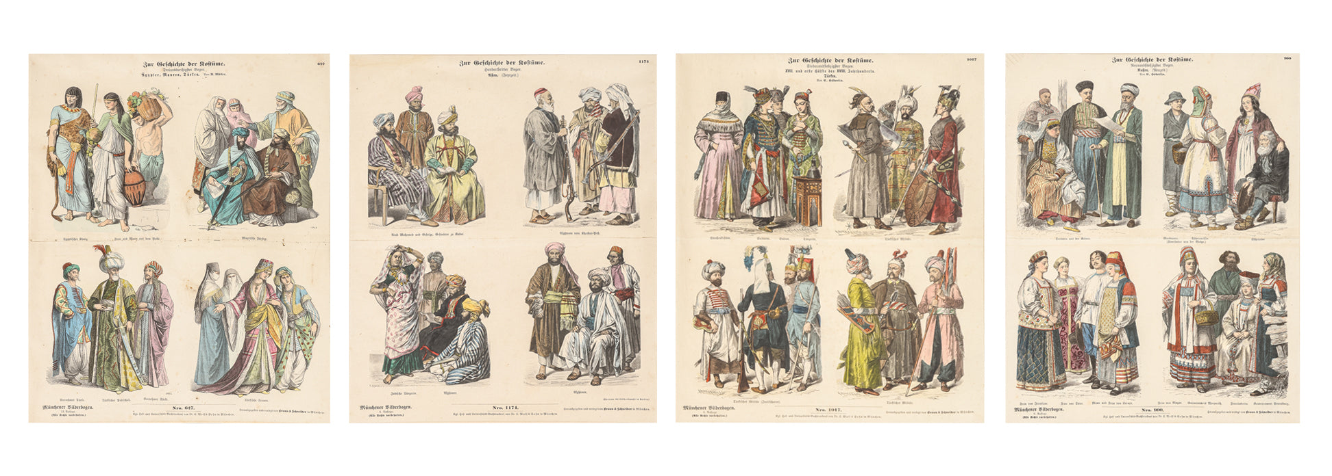 A GROUP OF FOUR COSTUME ENGRAVINGS, 1905