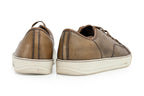 LANVIN - A PAIR OF BROWN LEATHER SNEAKERS