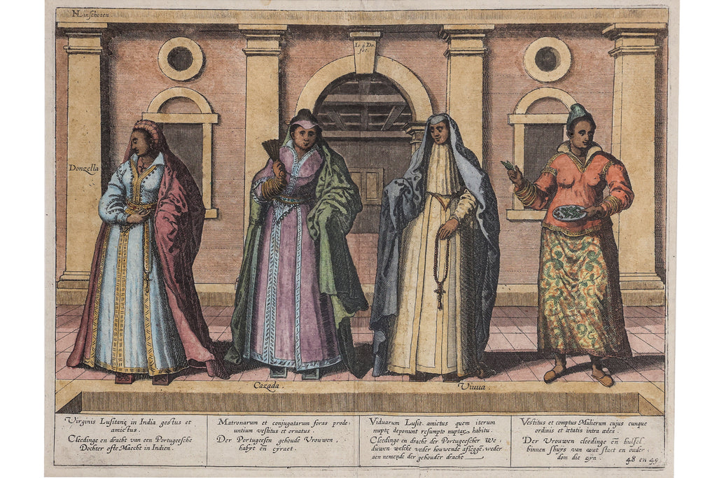 FOUR ETHNOGRAPHIC ENGRAVINGS OF PORTUGUESE PEOPLES, JOHANNES & BAPTISTA A DOETECHUM, 1598