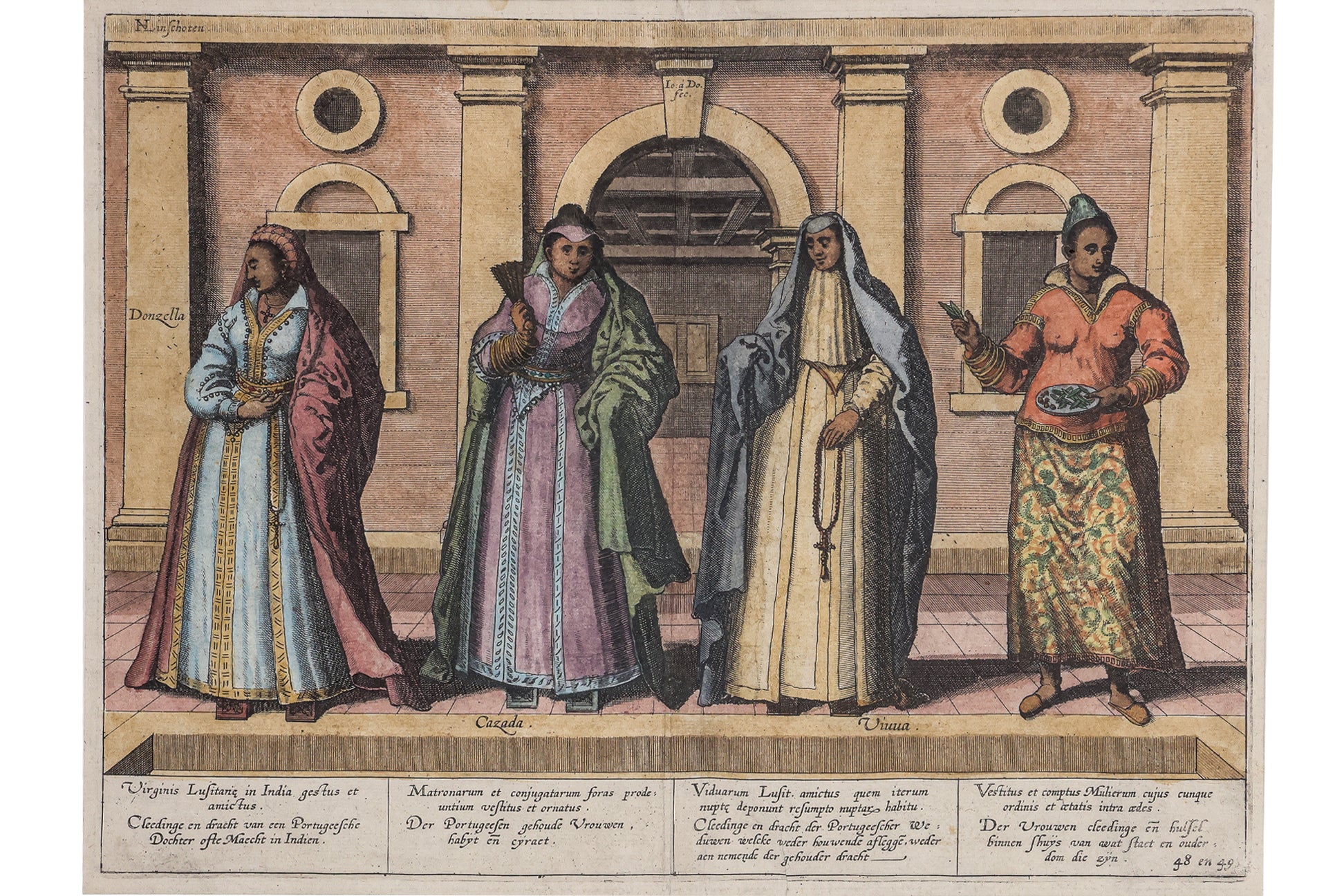 FOUR ETHNOGRAPHIC ENGRAVINGS OF PORTUGUESE PEOPLES, JOHANNES & BAPTISTA A DOETECHUM, 1598