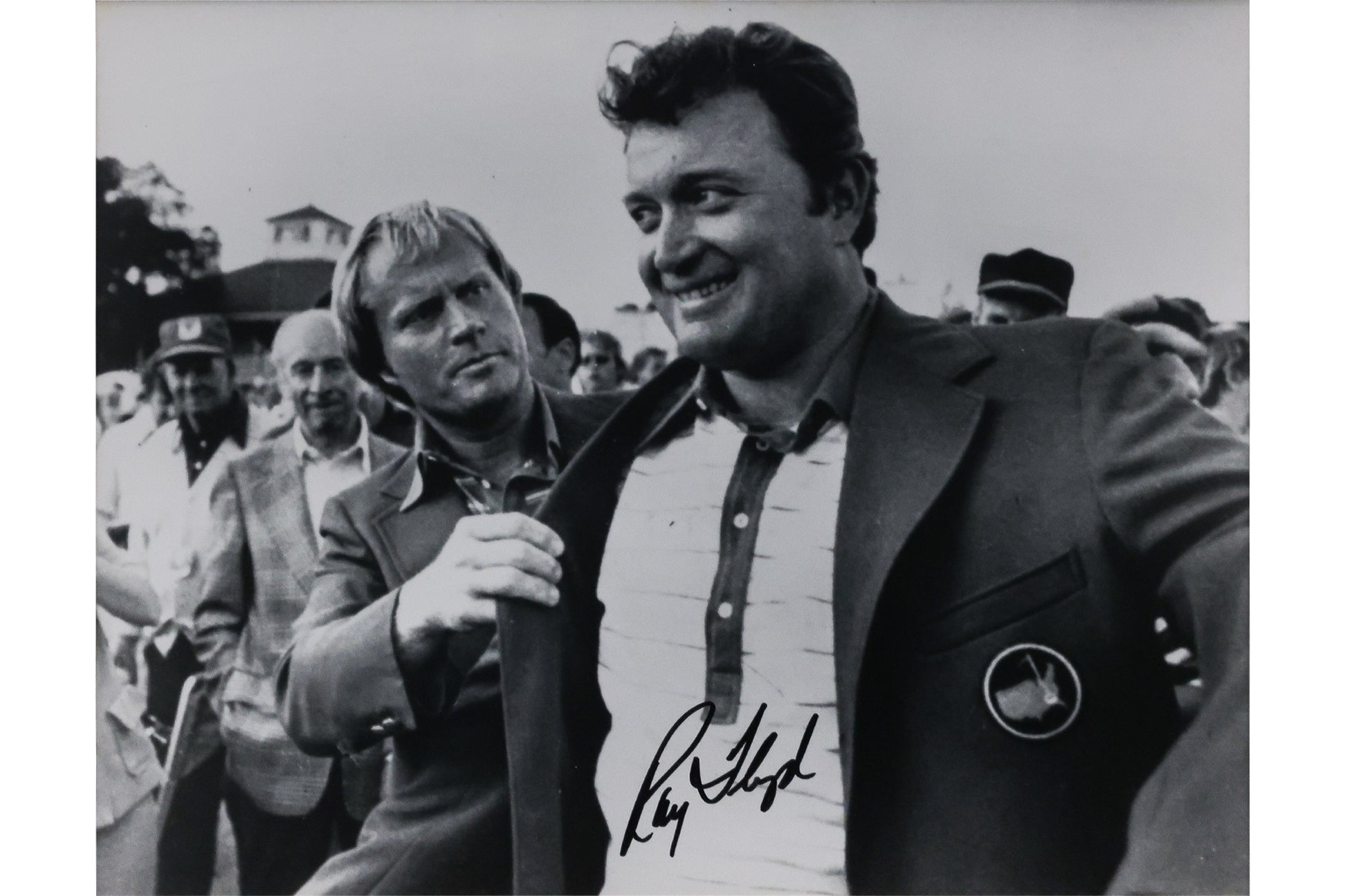 A GROUP OF FIVE ASSORTED GOLF MEMORABILIA PRINTS