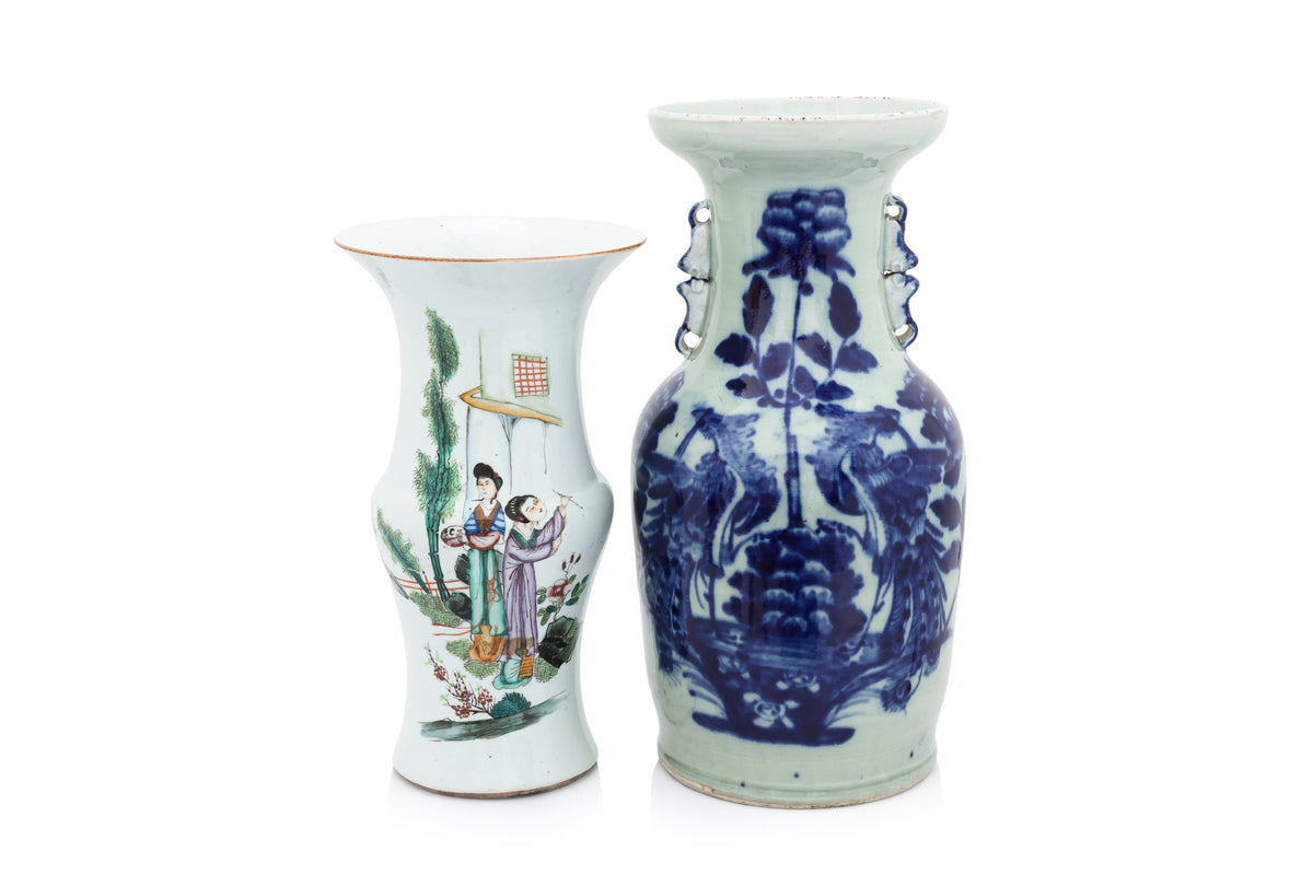 TWO PORCELAIN VASES