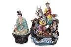 A LARGE 'JOURNEY TO THE WEST' PORCELAIN GROUP AND A FIGURE