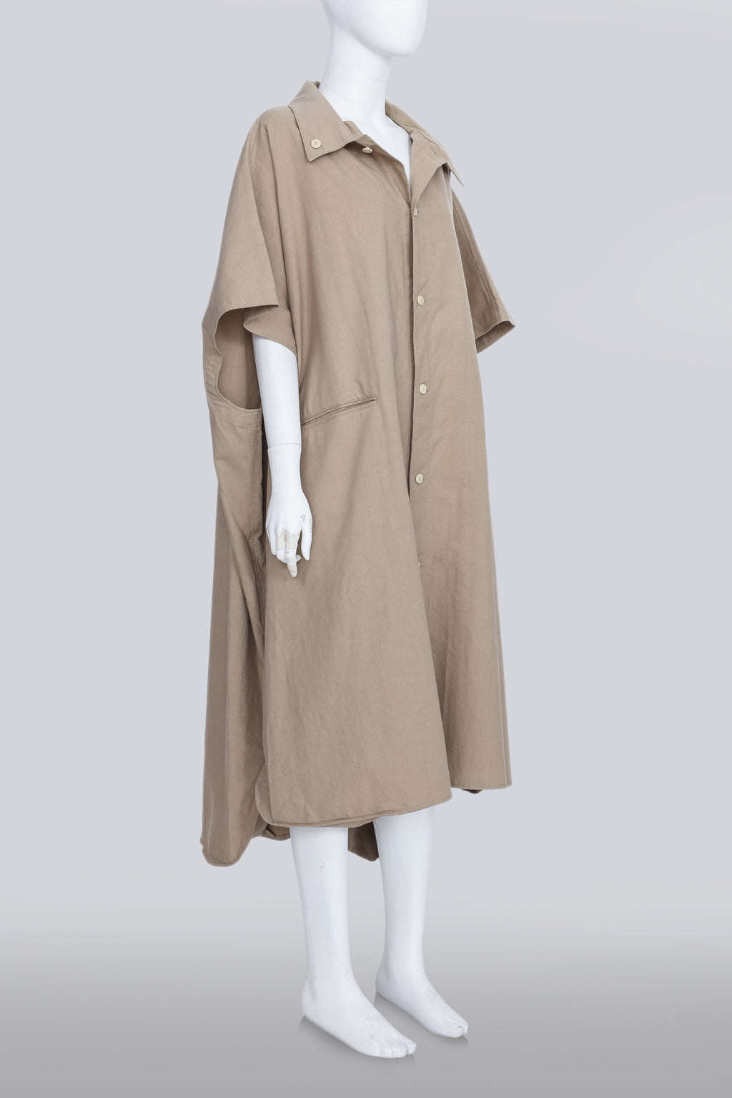 REGULATION YOHJI YAMAMOTO - A BEIGE TENT UTILITY DRESS