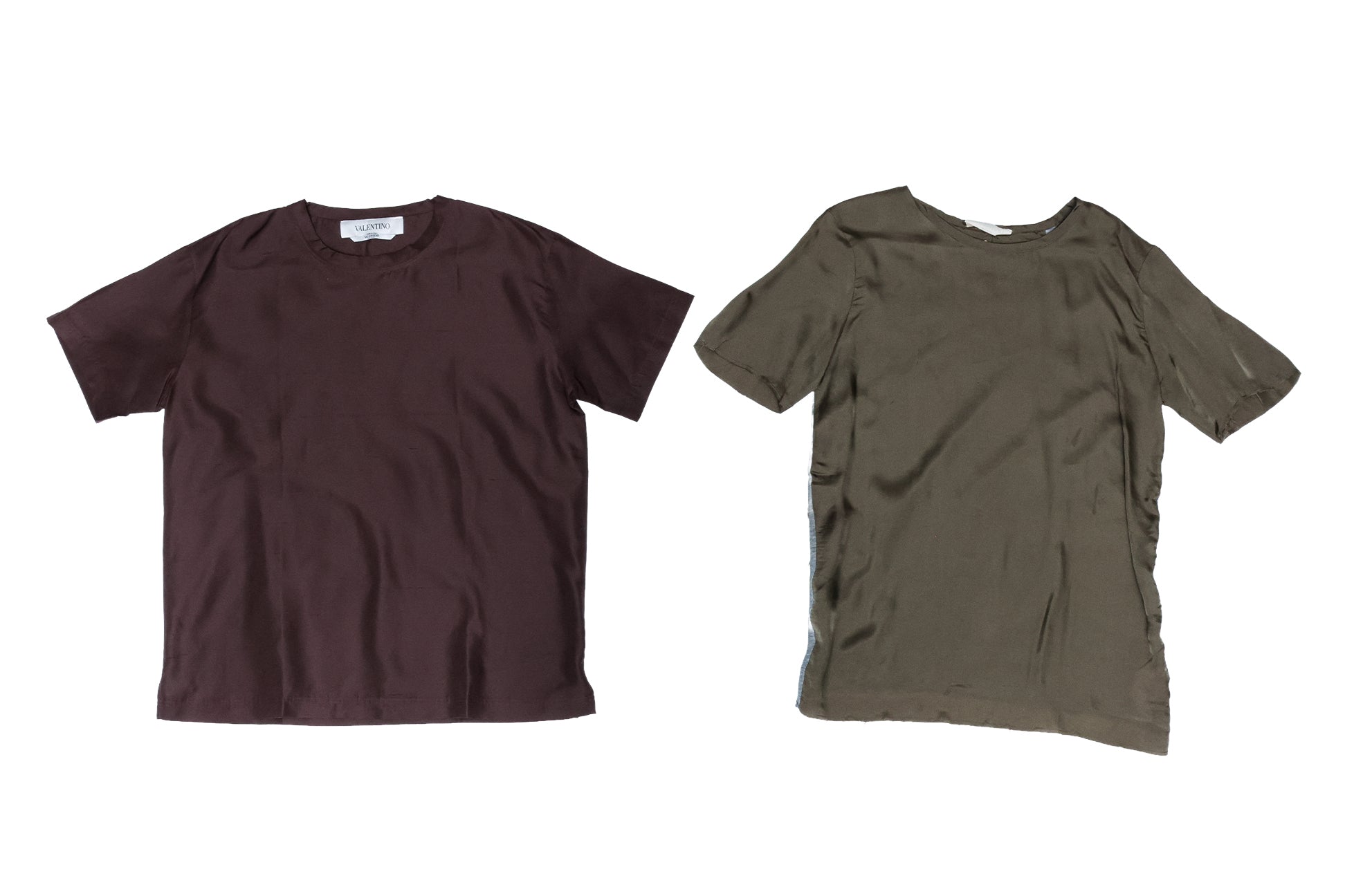 VALENTINO - TWO METALLIC T-SHIRTS