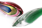 TWO ART GLASS MODELS OF FISH