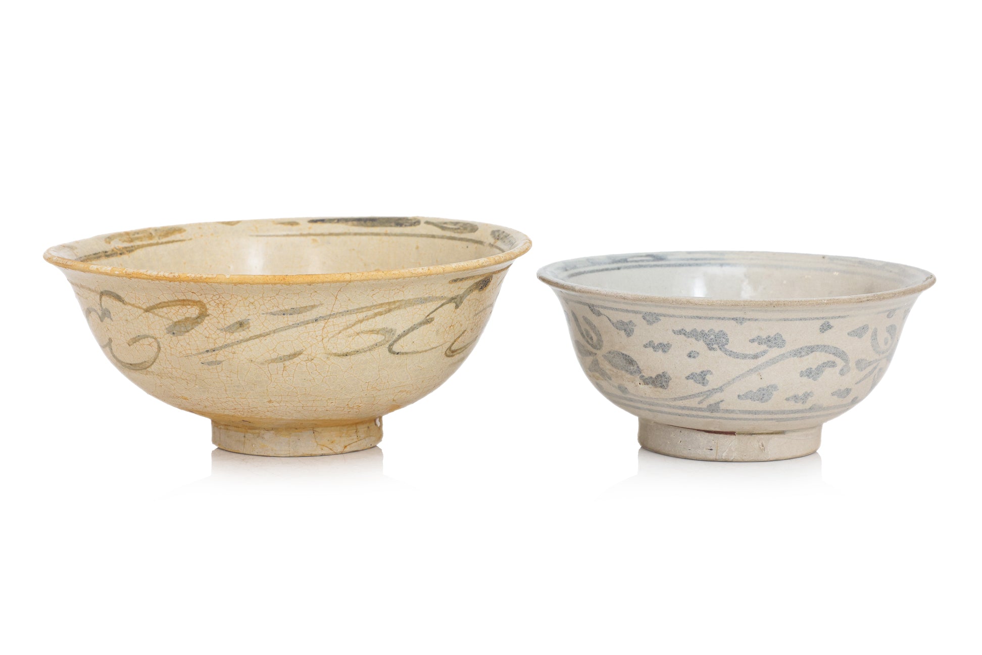 TWO VIETNAMESE STONEWARE BOWLS