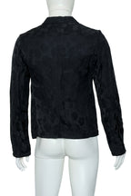 ANN DEMEULEMEESTER - A BLACK FLORAL JACQUARD BLAZER