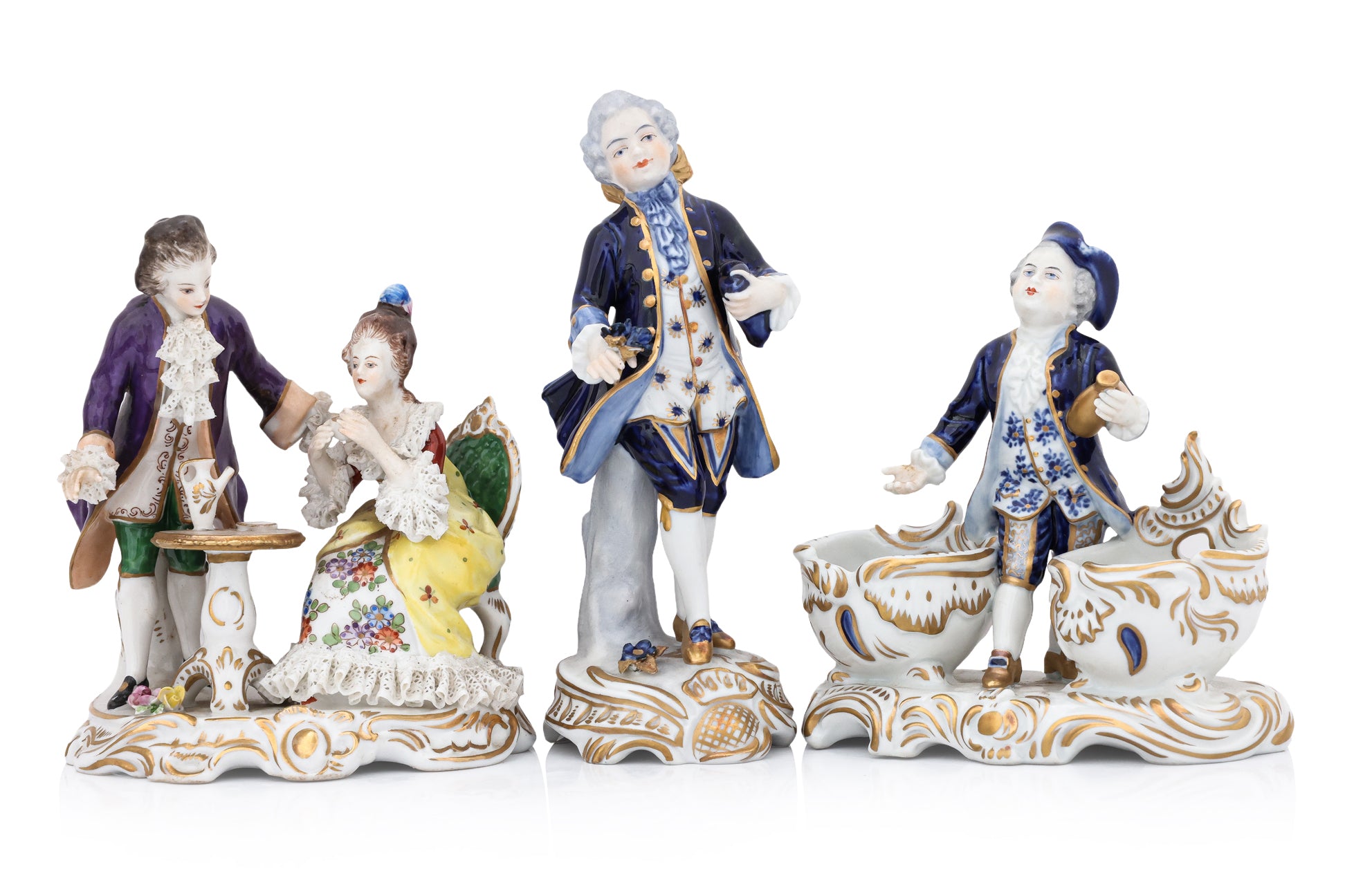 A GROUP OF SEVEN VOLKSTEDT PORCELAIN FIGURES