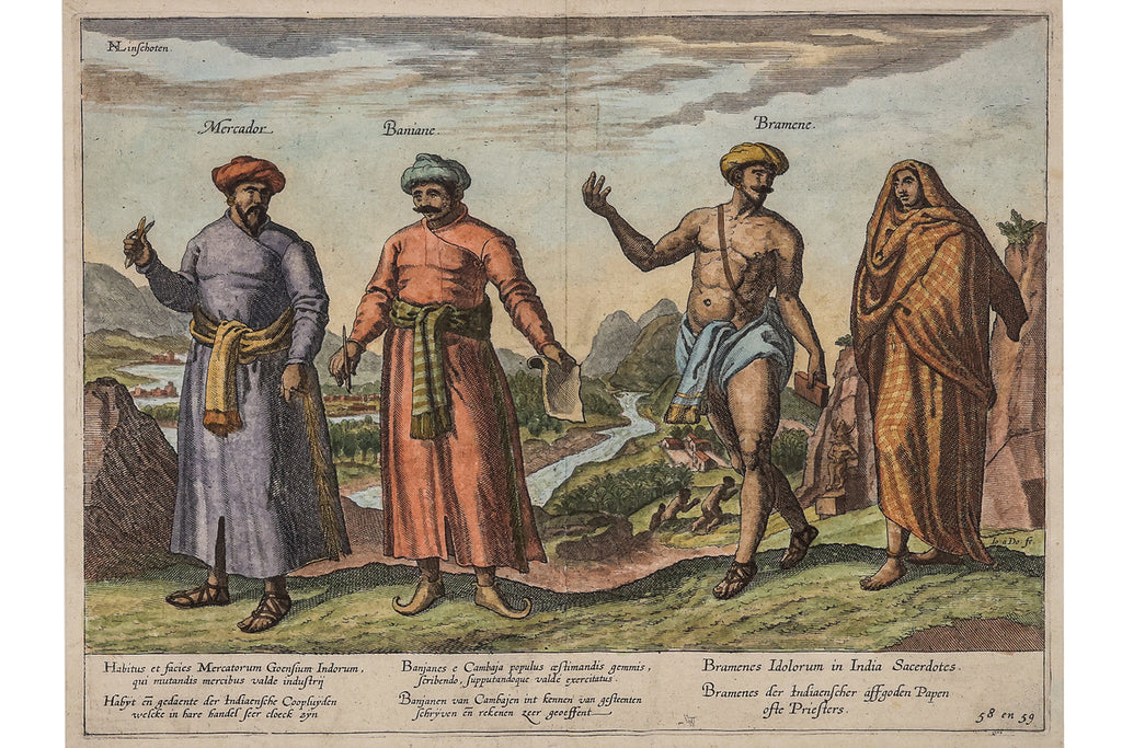 FOUR ETHNOGRAPHIC ENGRAVINGS FROM, 'ITINERARIO,' JOHANNES & BAPTISTA A DOETECHUM, 1598