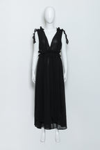 MSGM - A BLACK PLEATED SLEEVELESS DRESS