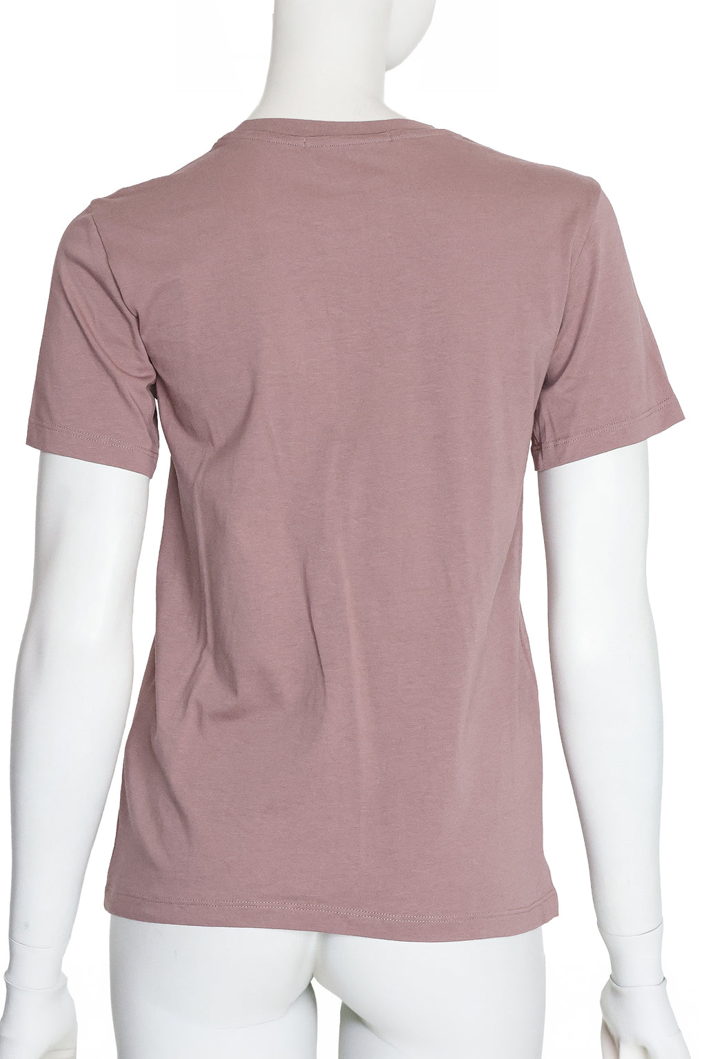 MSGM - A NUDE PINK COTTON LOGO T-SHIRT