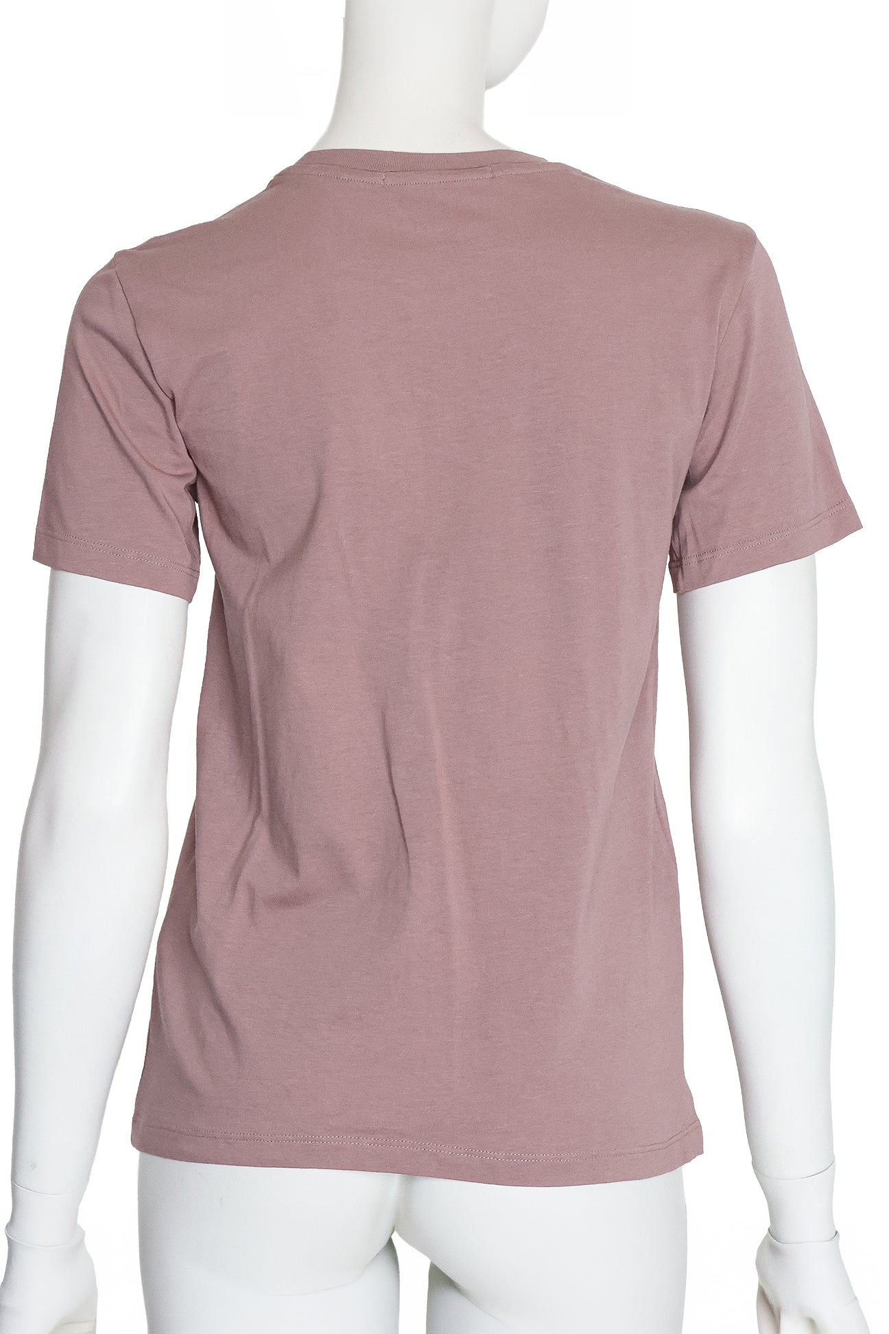 MSGM - A NUDE PINK COTTON LOGO T-SHIRT