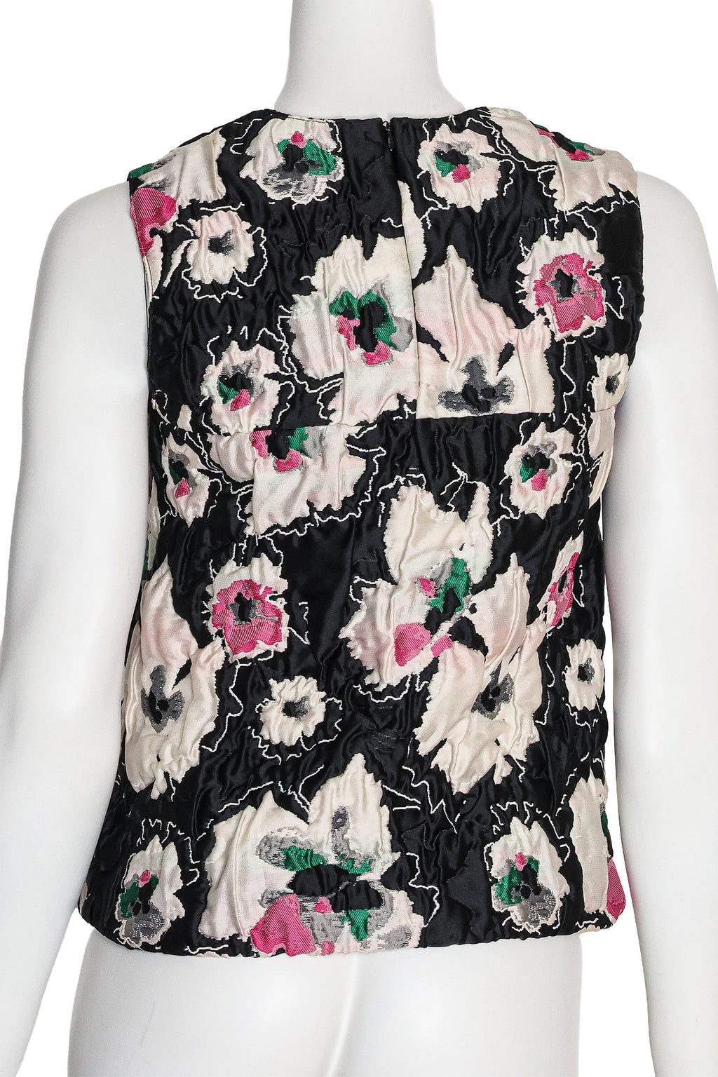 MARNI - A SLEEVELESS SCULPTURAL FLORAL TOP