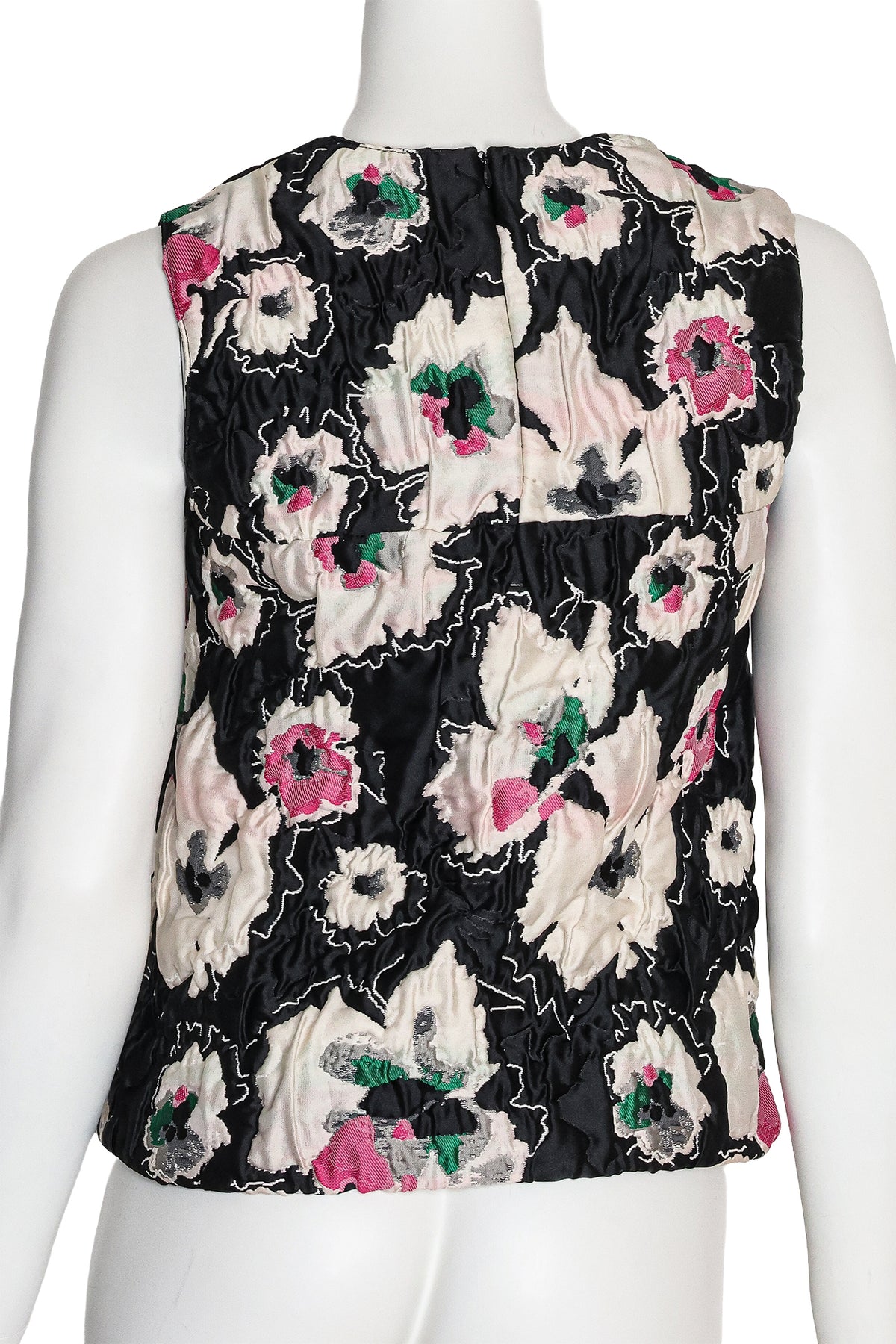 MARNI - A SLEEVELESS SCULPTURAL FLORAL TOP