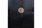 A CHINESE BLACK LACQUER WEDDING CABINET