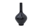 A MIRROR-BLACK MONOCHROME BOTTLE VASE