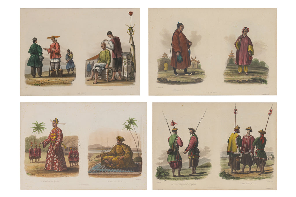A GROUP OF THREE CHINESE ETHNOGRAPHIC AQUATINTS, ARTHUS BERTRAND AFTER EDMOND-FRANCOIS PARIS,C.1835