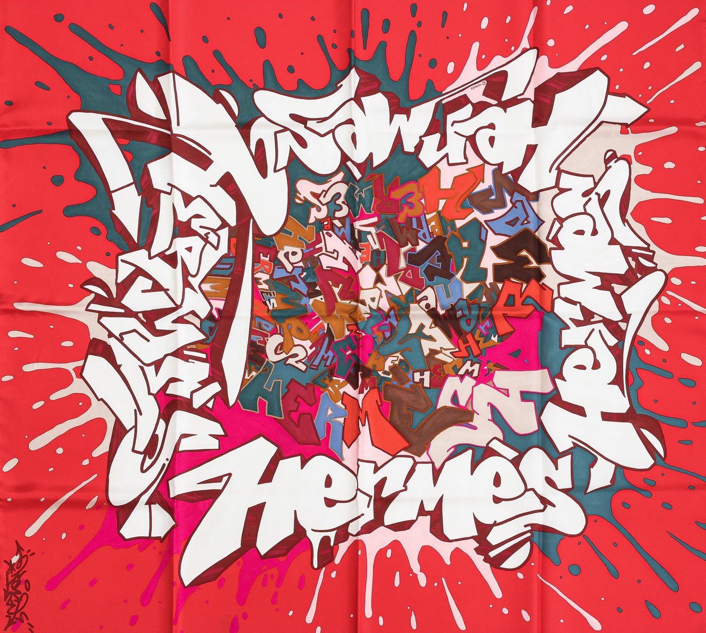 HERMES - A KONGO 'GRAFF' SILK SCARF