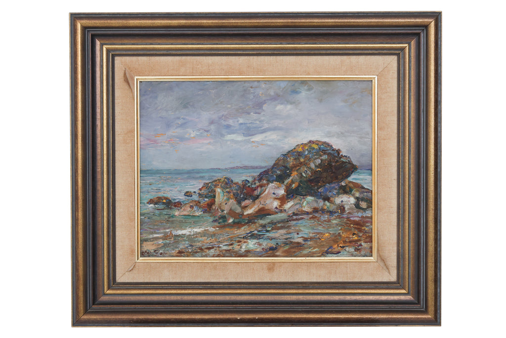 OLGA SLOMSZYNSKA (SWISS 1881-1941) ROCHER AU BORD DE LA MER