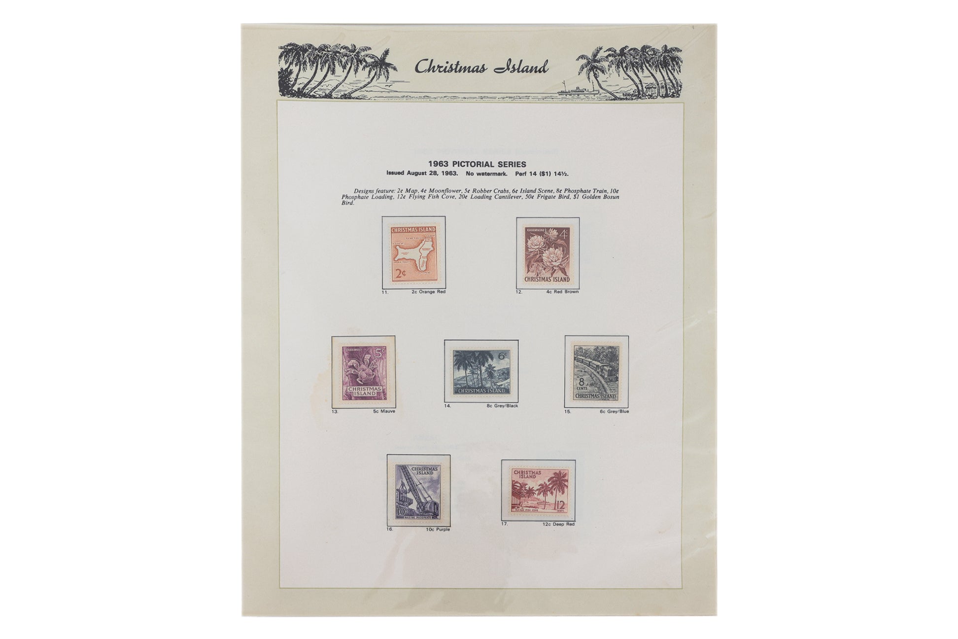AN ALBUM OF CHRISTMAS ISLAND STAMPS