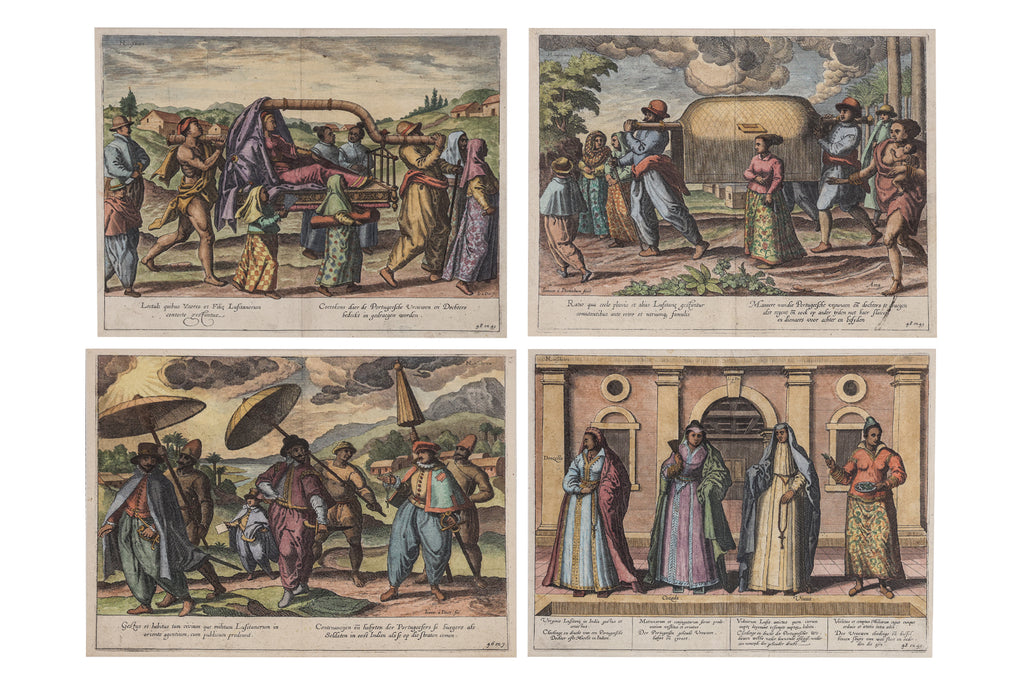 FOUR ETHNOGRAPHIC ENGRAVINGS OF PORTUGUESE PEOPLES, JOHANNES & BAPTISTA A DOETECHUM, 1598