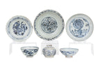 A GROUP OF SIX BLUE AND WHITE WARES
