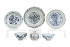 A GROUP OF SIX BLUE AND WHITE WARES