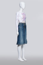 ROBERTO CAVALLI - A FLORAL DENIM ENSEMBLE