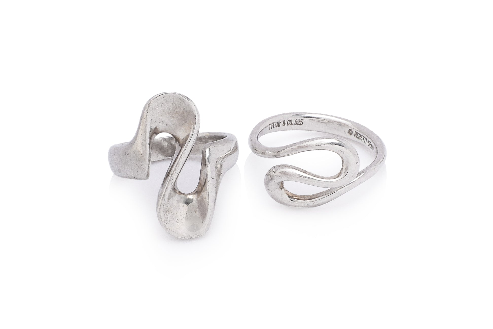 GEORG JENSEN AND TIFFANY & CO - TWO SILVER RINGS
